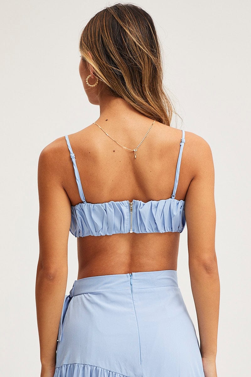 Blue Bralette Top Sleeveless - Image 5