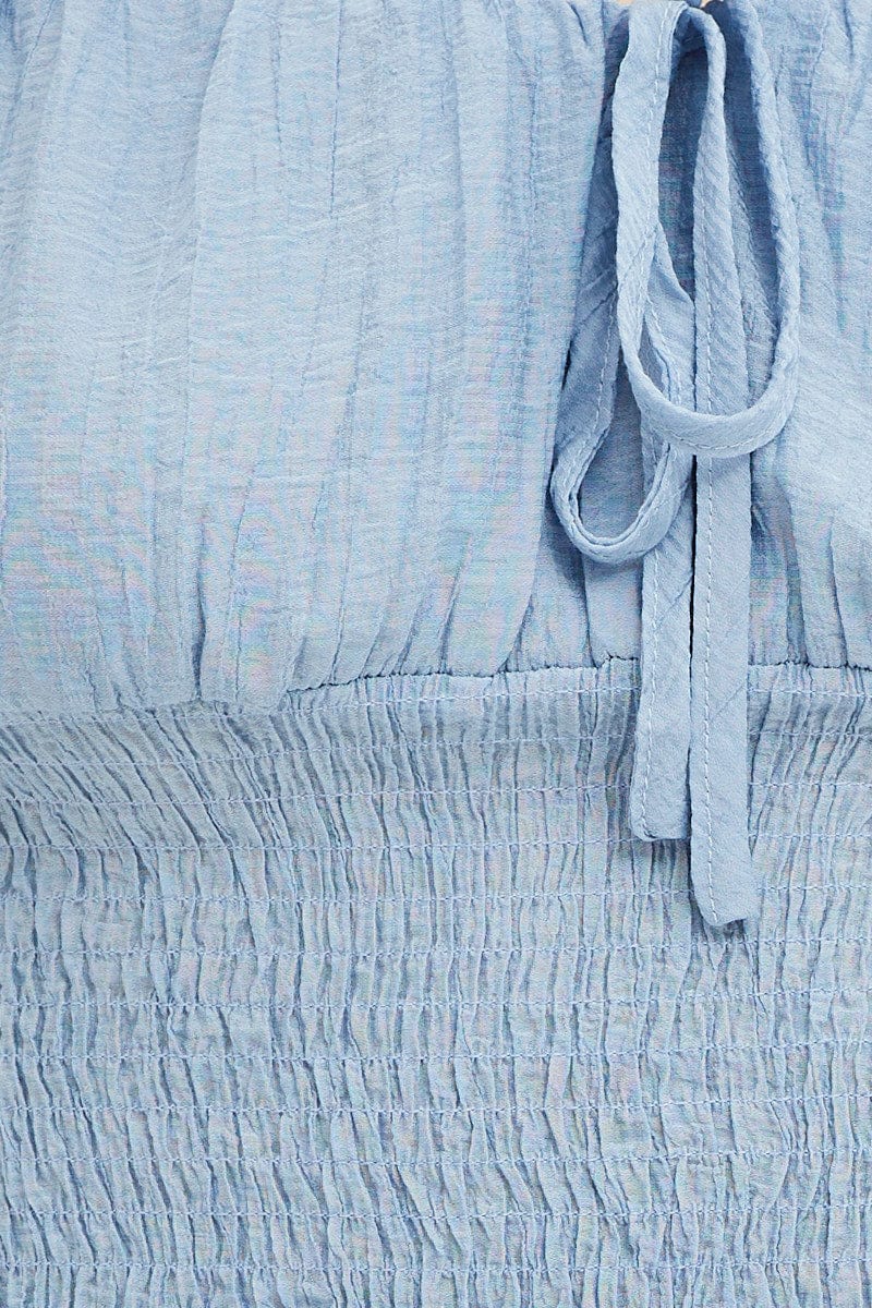 Blue Crop Top Long Sleeve - Image 6