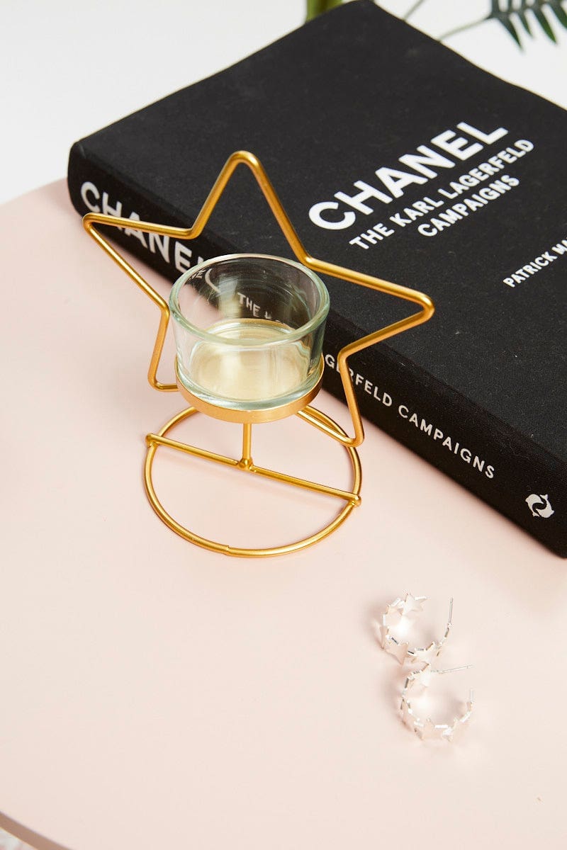Metallic Star Tea Light Holder - Image 3