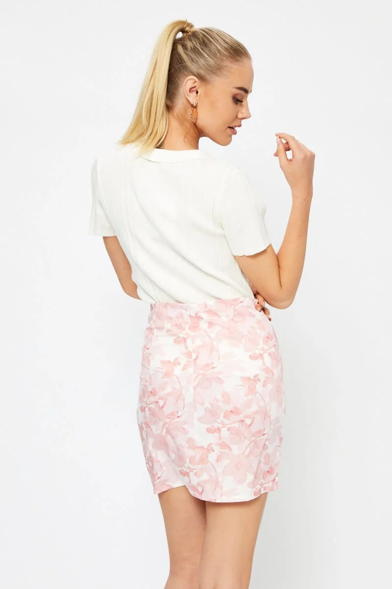 Multi Print A-Line Mini Skirt - Image 5