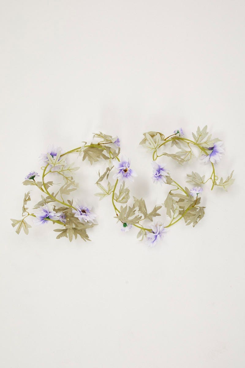 Purple Flower And Leaf Garland - Image 5